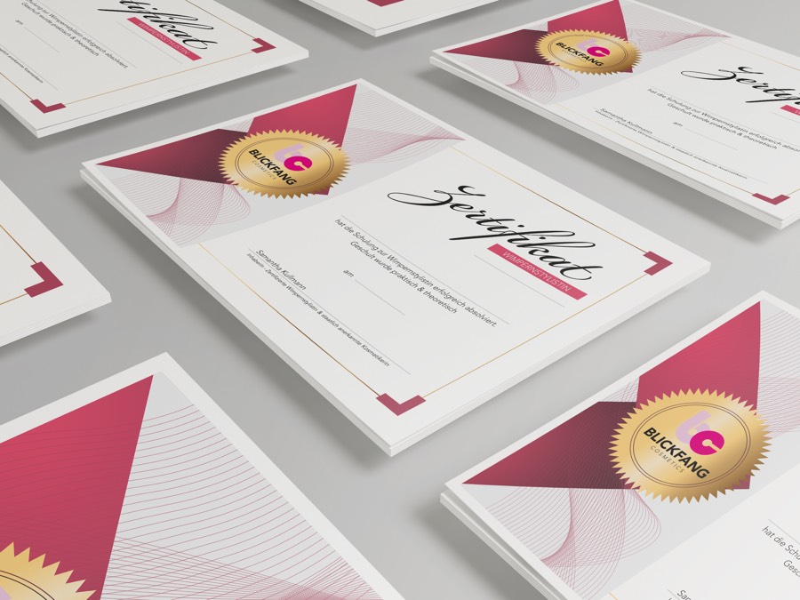 Zertifikat – Referenzprojekt von Werbedesign Haug